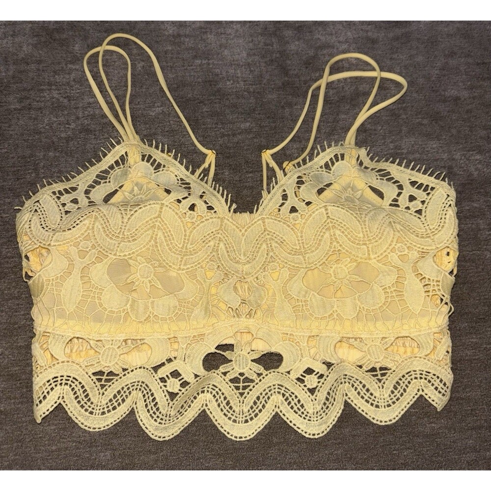 Anthropologie Adella Bralette Women Crop Top Lace Boho Size Small